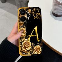 Shockproof Silicone Shell For Realme 15 14 13 12 Pro 15T 15X 14T 14X 12X Phone Case Pretty Rose Letters Pattern Anti Slip Back Cover For Realme Casing Realme 15 5G