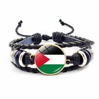 Palestinos vėliavos apyrankė Senovinė daugiasluoksnė pintų karoliukų apyrankių papuošalų aksesuarai Reguliuojama grandinėlė Moterims
