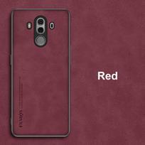 Prabangus PU odos dėklas Huawei Mate 10 Pro Mate10 dėklui Silikoninis pilnos apsaugos telefono dėklas Huawei Mate 9 Pro Mate9 Coque Mate 10 raudona