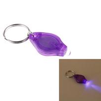 Led Camping Flashlight Mini Ultra Low Light Key Ring Key Chain Flashlight CLE violetinė