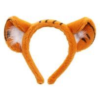 Pliušinių plaukų lankelis, pūkuotas tigro ausys, teminis vakarėlio galvos apdangalas, plovimo veido galvos juosta, „Cosplay“ plaukų aksesuarai oranžinė