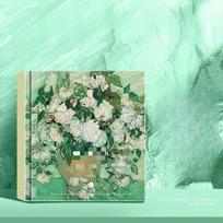 Hardcover  Thickened  Hard-faced Square Sketchbook  Van Gogh Oil Painting Hand-drawn Book  Blank Book for Art Students 130*130mm