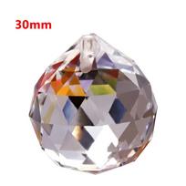 Sun Clear Feng Shui Ball Faceted Crystal Prism Catcher Hanging Sphere 40mm gray