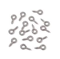 5/50 vnt. Nerūdijančio plieno avies akies pakabukai Aksesuarai „pasidaryk pats“ Karoliukų apyrankių papuošalų gamybai 4x8mm 50pcs romėniškos sidabrinės spalvos