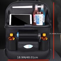 Automobilio organaizeris su staliuku ant sėdynės
