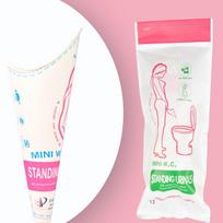 12/20 vnt. Pastatomas nešiojamas šlapinimosi popierinis puodelis Vienkartinis moteriškas šlapinimosi piltuvėlis Moteriškas šlapinimosi įrenginys 12pcs 1Bag pink