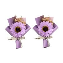 2 vnt. Mini saulėgrąžų puokštė Kvapios dirbtinės muilinės gėlės Gimtadienio Valentino dienos dovanos Moterims Mamai Žmonai Merginai Jai 2pcs K