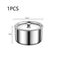 1/3/5Pcs Stainless Steel Steamed Egg Bowl Ramen Rice Fruit Salad Stew Bowls With Lids Soup Cup Food Container Kitchen Tableware 1PCS