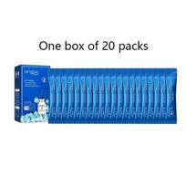 20 vnt. Mėlynas Vario Peptido Šaltyje Džiovintas Miltelių Gelis, Nenuplaunamas, Geros Nakties Ledinė Kaukė - Tinka Veidui - Tepti Kaip Miego Kaukę 20 Sticks In A Box