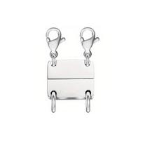 Layered Necklace Magnetic Buckle with Lobster Clasp | Multi-hole Stacking Finishing Accessory white