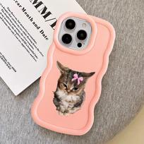 Angry Cat Bow Case for iPhone 15 Plus 12 16 Pro Max 8 11 XR 14 13 17 Air Soft Phone Cover iPhone 8