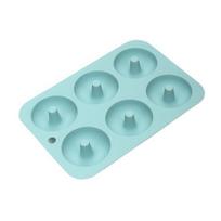 Silicone Donut Mold for 6 Bagels Baking Pan Doughnuts Non-stick Heat Resistant 6 Cavity Doughnut Trays mėlyna