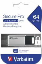 Verbatim 64GB Secure Pro USB 3.2, silver