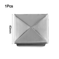 Tvirtas prigludimas Stulpo kepuraitė Sidabrinis kvadratinio stulpo dangtelis Apsaugoti 1pcs 40mm