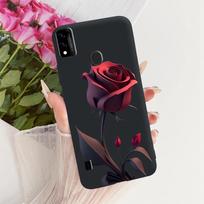 For ZTE Blade A51 A71 Case A7030 Popular Flowers Bowknot Soft Silicone Black Cover For ZTE BladeA51 Bumper BladeA71 A7030 Fundas ZTE Blade A51