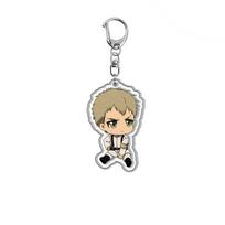 Attack on Titan Keychain Eren Yeager Mikasa Ackerman Acrylic Double Sided Keychain Anime Merchandise Gift for Fans Collectible 55mm