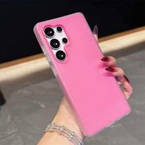 Case for Samsung S26 S25 S24 S23 S22Ultra Plus S21FE A57 A37 A17 A56 A16 A15 A35 A55 A54 2in1 Candy Color Matte Shockproof Cover Galaxy A54 rožinė raudona spalva