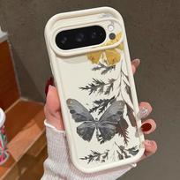 Butterfly Leaves Pattern Silicone Case For Google Pixel 10 9 Pro XL 9A 8A 7 8 Pro 7A Shockproof Soft Phone Cover For Pixel 9 Pro Google Pixel 9