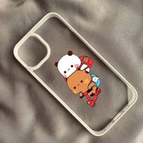 Cute Bubu Is Throwing Flip-flops At Dudu Phone Case For iPhone 15 17 14 Pro 13 12Mini 11 XR XS Max SE20 16Plus Clear Hard Cover iPhone 16Plus