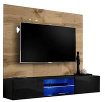 TV spintelė su sienele Switch PR3, ruda/juoda