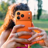 Spigen Optik Pro XL iPhone 17 Pro – oranžinis