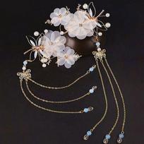 Wedding Classical Style Traditional Butterfly Chinese Dragonfly Tassel Hair Clips Hairpin Headwear sidabras
