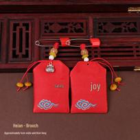 Dragon Boat Festival Cinnabar Amulet Keychain 4x6 Full Bag (Cardboard Packaging)
