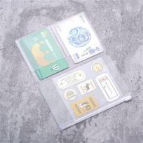 Passport Notebook Zipper Bag PVC Zipper Bag Notebook Storage Bag Journal Planner Card Holder 125x90mm