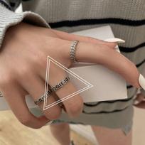 Elegant Enamel Nine-Tailed Fox Women's Adjustable Ring - Chinese Style Retro Trendy Accessory Open Adjustable