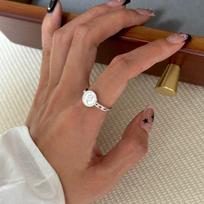 Niche Design Adjustable Chain Letter Portrait Ring - Fashionable, Versatile & Trendy for Women Open Adjustable