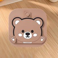 Bear-Themed 2-In-1 Drain Cover For Toilets, With Anti-Flying Insect And Anti-Cockroach Filter And Odor-Proof Silicone Mat