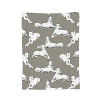 Greyhound Flannel Blankets Whippet Lurcher Dog Galgo Funny Throw Blanket for Home Hotel Sofa  Bedspread, 75x90cm