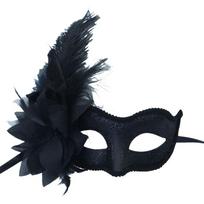 Masquerade Feathered Mask Flower Mask Half Face Mask Halloween Eyewears Accessory For Women Halloween Wedding Party