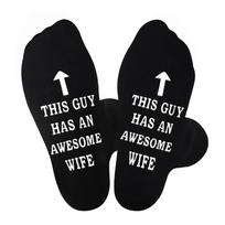 Awesome Wife Funny Sayings Socks with Grips Wedding Marrinage Novelty Footwear 1 juoda