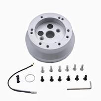 Vairo stebulės adapteris 5 ir 6 skylės Suderinamas su 1969-1994 Chevrolet Chevy GM Flaming River Ididit Buick Jeep Pontiac Type B-Silver white