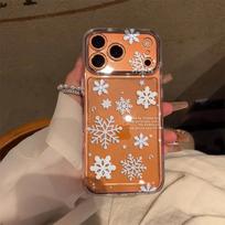 ins Winter Snowflake Applicable Apple 16/17Promax Mobile Phone Case IP15 Transparent 14 Niche 13 Space Case 12 IPhone17ProMax