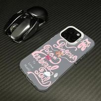 Pink ballet for iPhone17 mobile phone case Apple 16promax colored silver 14 matte 15 large holes 13 Europe and America IPhone17ProMax