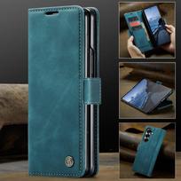 Skirta Samsung Galaxy Z Fold 7 5G 2025 Atverčiamas dėklas Odinė piniginė kortelėms Knyga Coque Samsung Z Fold7 dėklas Z Fold7 Fold 6 5 4 Magnetas Capa Z Fold 4 mėlyna