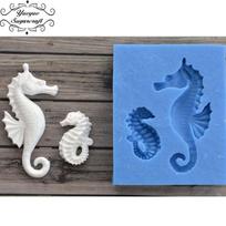 Seahorse  silikono formos  Sugarcraft Fondant  formos pyrago dekoravimo įrankiai šokolado  gumpaste  forma pilka