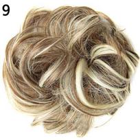 Plaukų kuodelė Chignon Ladies Ponytail Plaukų priauginimui Bund Plaukų Piece Scrunchie Elastic Wave Curly Scrunchie 9
