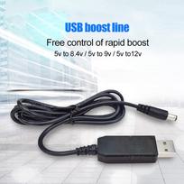 USB į DC 5,5x2,1 mm kabelis Usb nuolatinės srovės 5 V iki 8,4 V / 9 V / 12 V 5,5 x 2,1 mm kištuko maitinimo stiprintuvo adapterio kabelis 5V to 9V