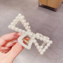 Perlamutriniai plaukų spaustukai Elegantiški geometriniai plaukų segtukai Moterims Korėjiečių Mergaitėms Naujas Sweet Tuščiavidurių Plaukų Priedai Vonios segtukas tamsiai ruda-juoda spalva