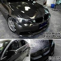 Automatinės blizgios blizgios juodos vinilo plėvelės lipduko lipdukas automobiliui be oro burbuliukų