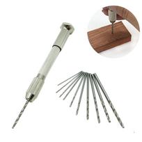 Elektrinis įrankis-minis rankinis gręžtuvas su berakčiu griebtuvu + 10 vnt. 0,8–3,0 mm HSS grąžtai, skirti „pasidaryk pats“ įrankiui