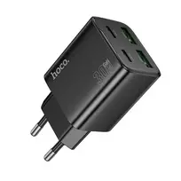 Hoco Phone charger 2 x USB C + 2 x USB A QC3.0 PD 3A 30W N56 black