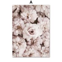 Didelė rožinė rožė, bijūnas, persiko žiedas, magnolija Sienos menas Drobės tapyba Nordic Plakatai ir spaudiniai Sieniniai paveikslai Svetainės dekoravimui A4 21x30cm No Frame