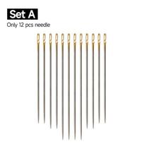 12/36 vnt. siuvimo adatos Kelių dydžių šoninės angos nerūdijančio plieno siuvimo buitiniai rankiniai įrankiai 12PCS Needle