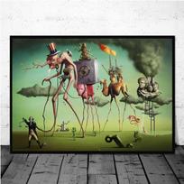 Salvadoras Dali siurrealistinis sienų menas paveikslas drobė tapyba Retro Quadro plakatai ir spausdinimas Svetainė Pradžia 21cm×30cm NoFrame