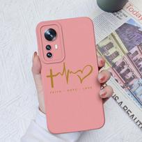 Skirta Xiaomi 10 11 12 13 Lite 10T 11T 12T 12S Ultra 11X Pro Dėklai Fashion Love Heart Camera Protection Square Skystas silikonas, skirtas Xiaomi buferiui Xiaomi Mi 6X
