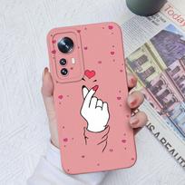 Skirta Xiaomi 10 11 12 13 Lite 10T 11T 12T 12S Ultra 11X Pro Dėklai Fashion Love Heart Camera Protection Square Skystas silikonas, skirtas Xiaomi buferiui Xiaomi Mi 10 Lite Zoom